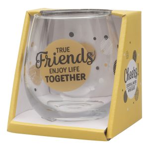 Glas True Friends Enjoy Life Together